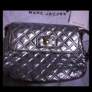 Authentic Marc Jacobs Silver Metallic Quilt Bag!
